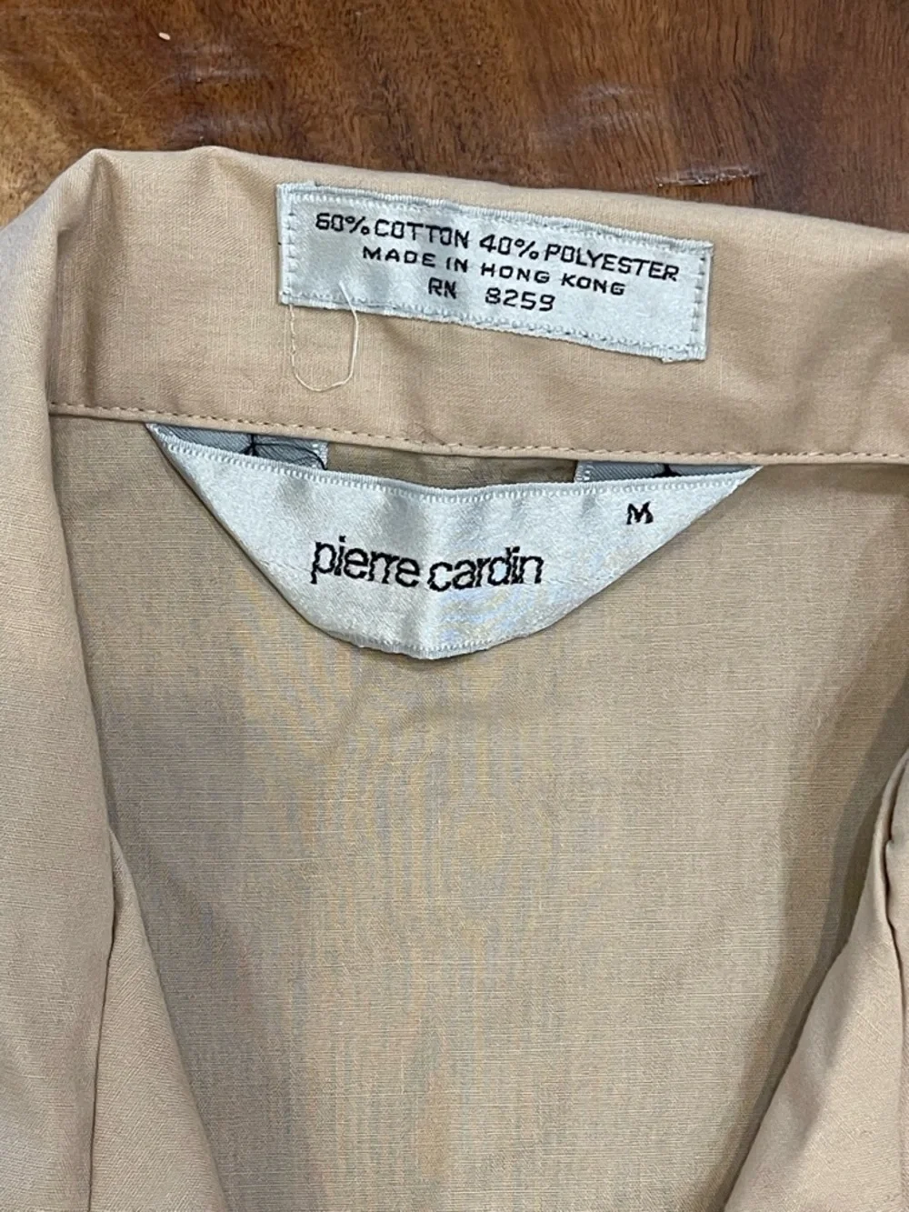 Vintage 70’s Pierre Cardin 2 piece Men’s M beige pajama set - Picture 2 of 9